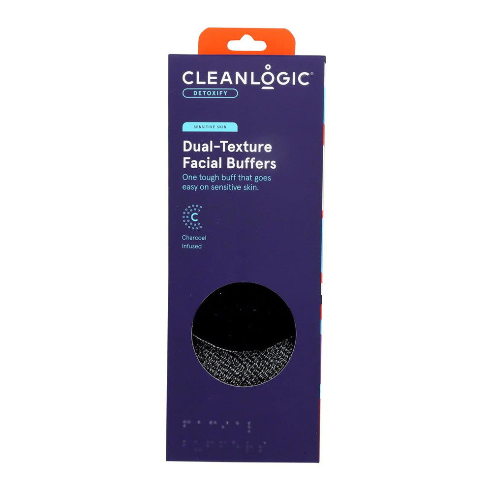 Clean Logic Detoxify Dual Texture Facial Buffer, 3 Ct